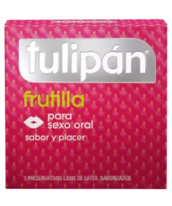 Tulipán Preservativo Frutilla x 3 un.