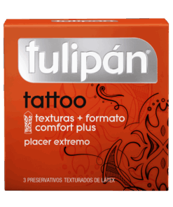 Tulipán Preservativo Tattoo x 3 un.